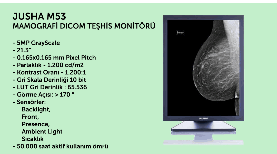 Jusha M53 5MP Mamografi Dicom Monitör